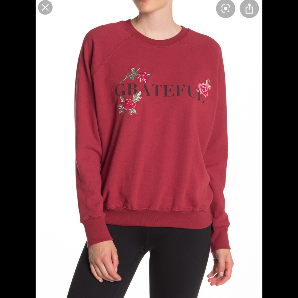 Sz xs spiritual gangster red grateful sweatshirt